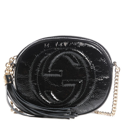 Gucci Patent Mini Soho Chain Bag Black 1 of 7