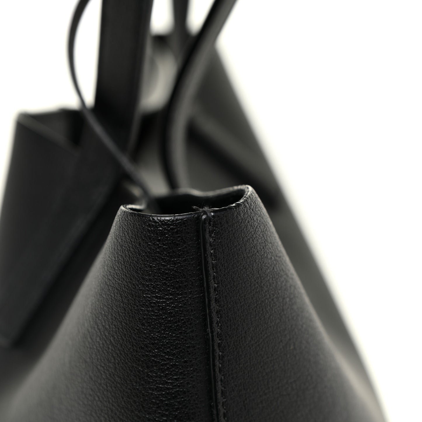 Calfskin Medium Shopping Tote Black