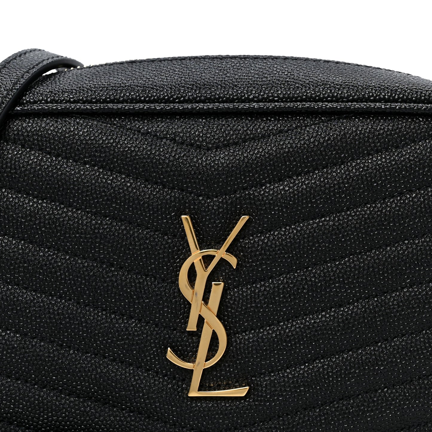 Grain De Poudre Matelasse Monogram Mini Lou Camera Bag Black