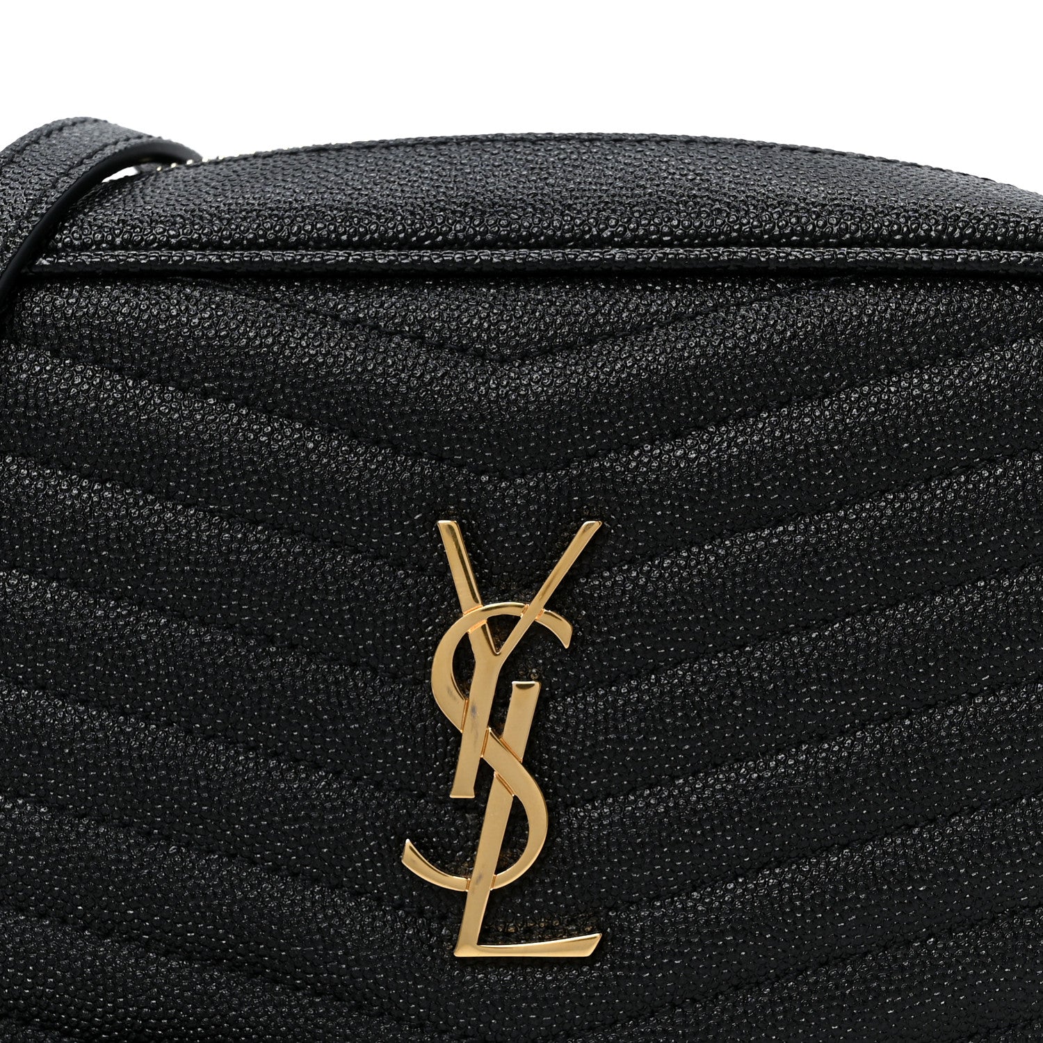 Saint Laurent Grain De Poudre Matelasse Monogram Mini Lou Camera Bag Black 7 of 10