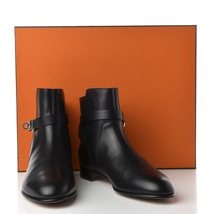 Hermes Calfskin Neo Low Boots 37 Black 9 of 9