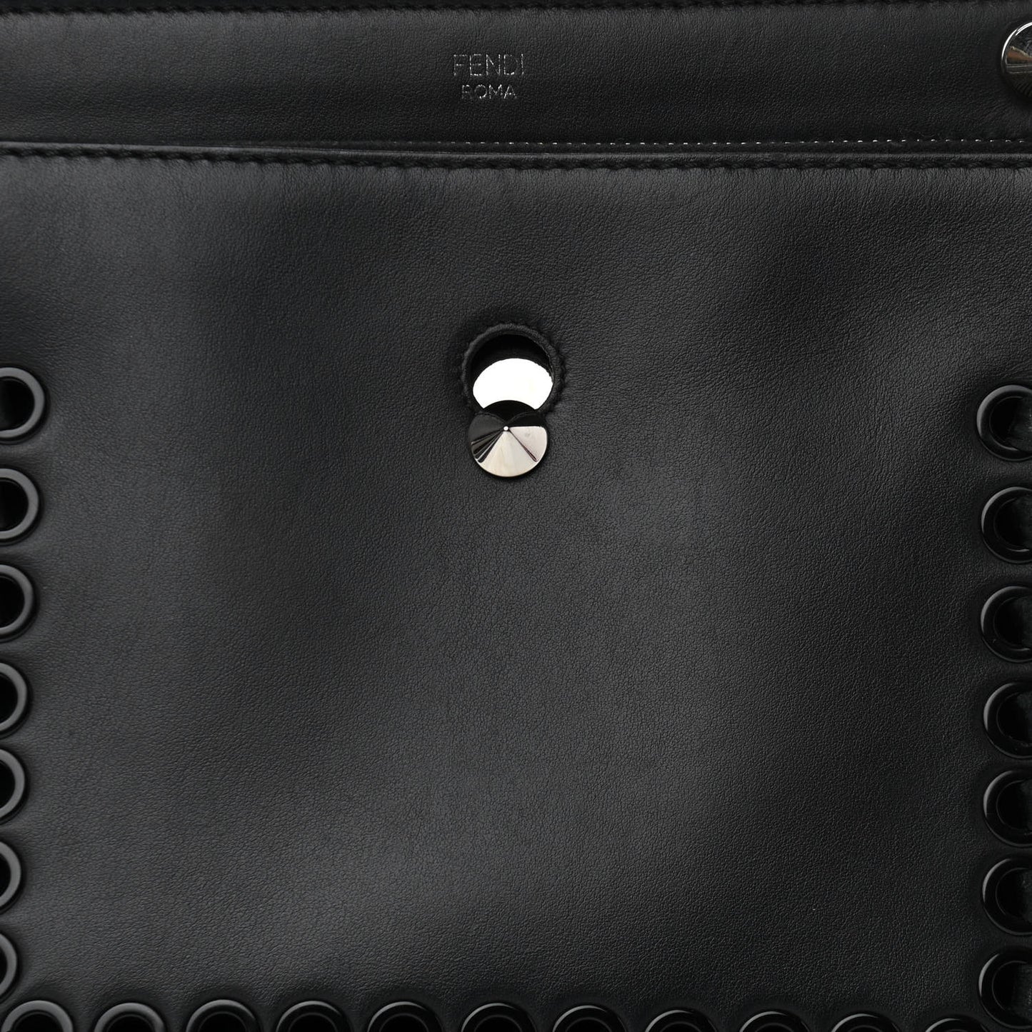 Vitello Baltico Dolce Shiny Nappa Lace Up DotCom Satchel Black Blue