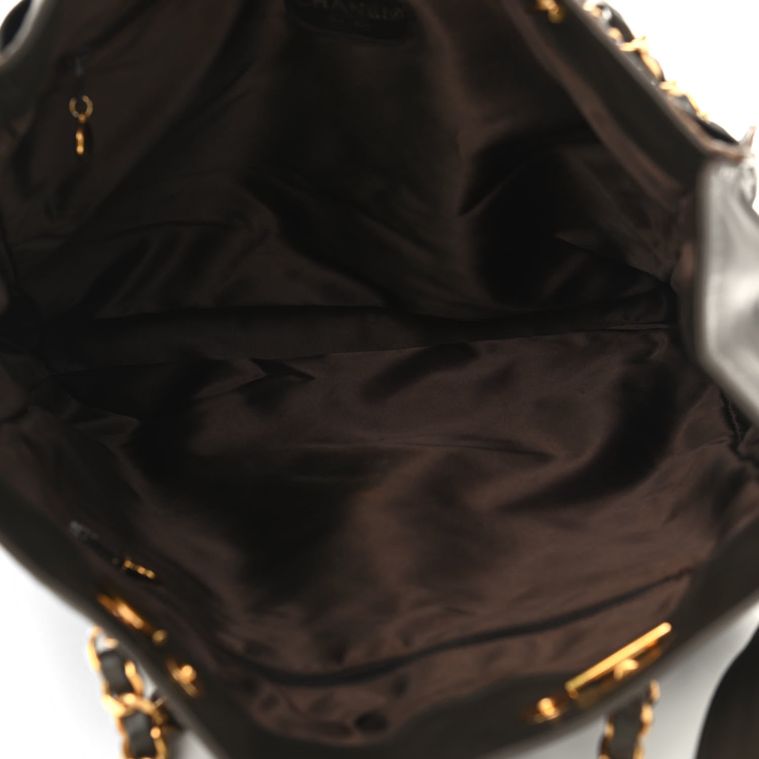 Chanel Lambskin CC Tote Brown 5 of 12