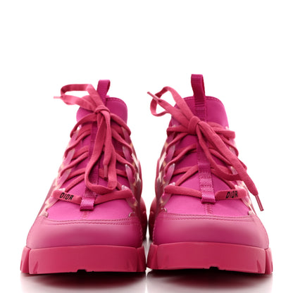 Christian Dior Neoprene Rubber Womens D-Connect Sneakers 37.5 Fuchsia 2 of 9