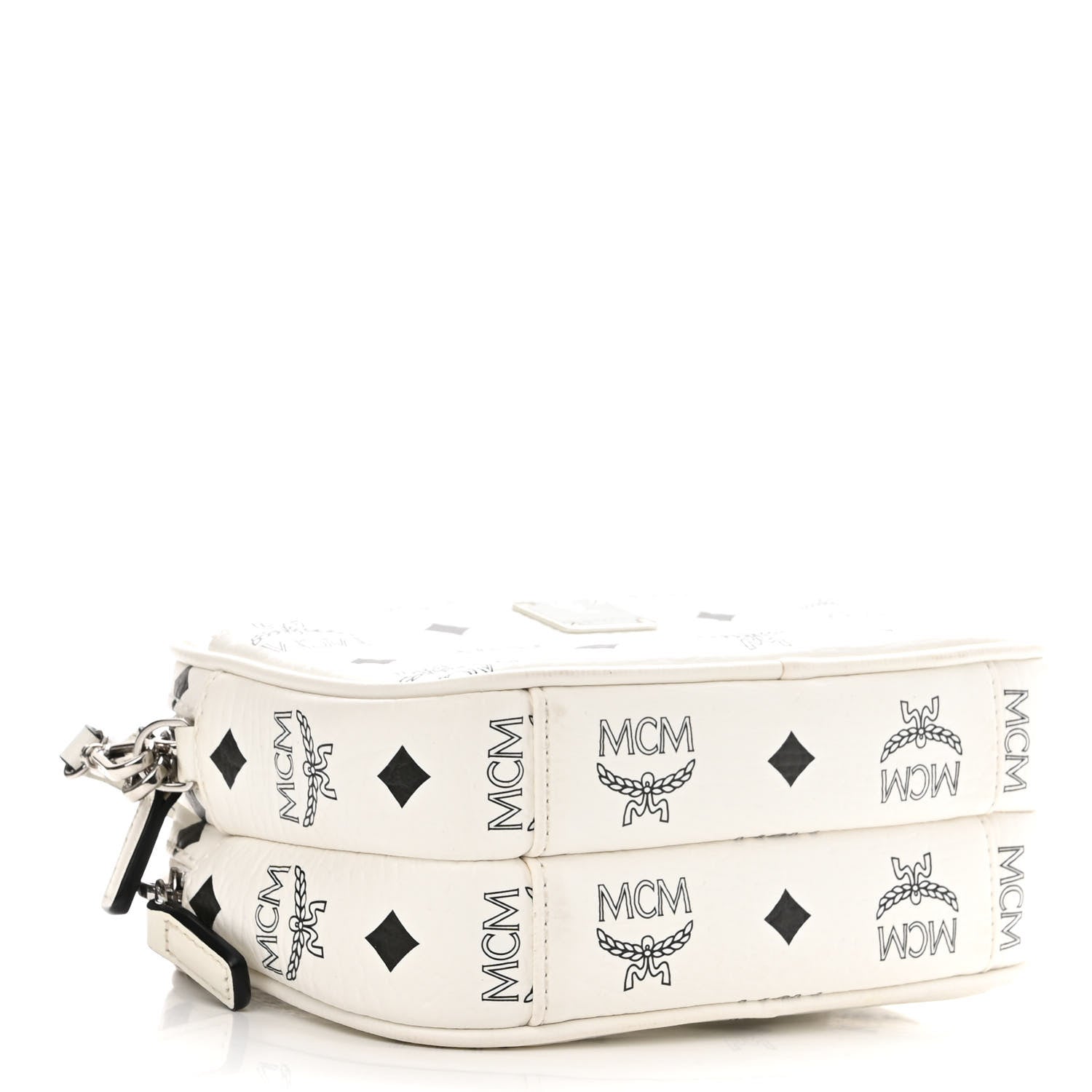 MCM Visetos Camera Crossbody Bag White 4 of 10