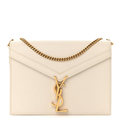 Saint Laurent Calfskin Monogram Cassandra Clasp Bag Porcellana 1 of 14