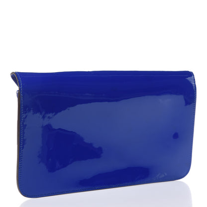 Gucci Patent Large Bright Bit Clutch Deep Zaffiro 3 of 9
