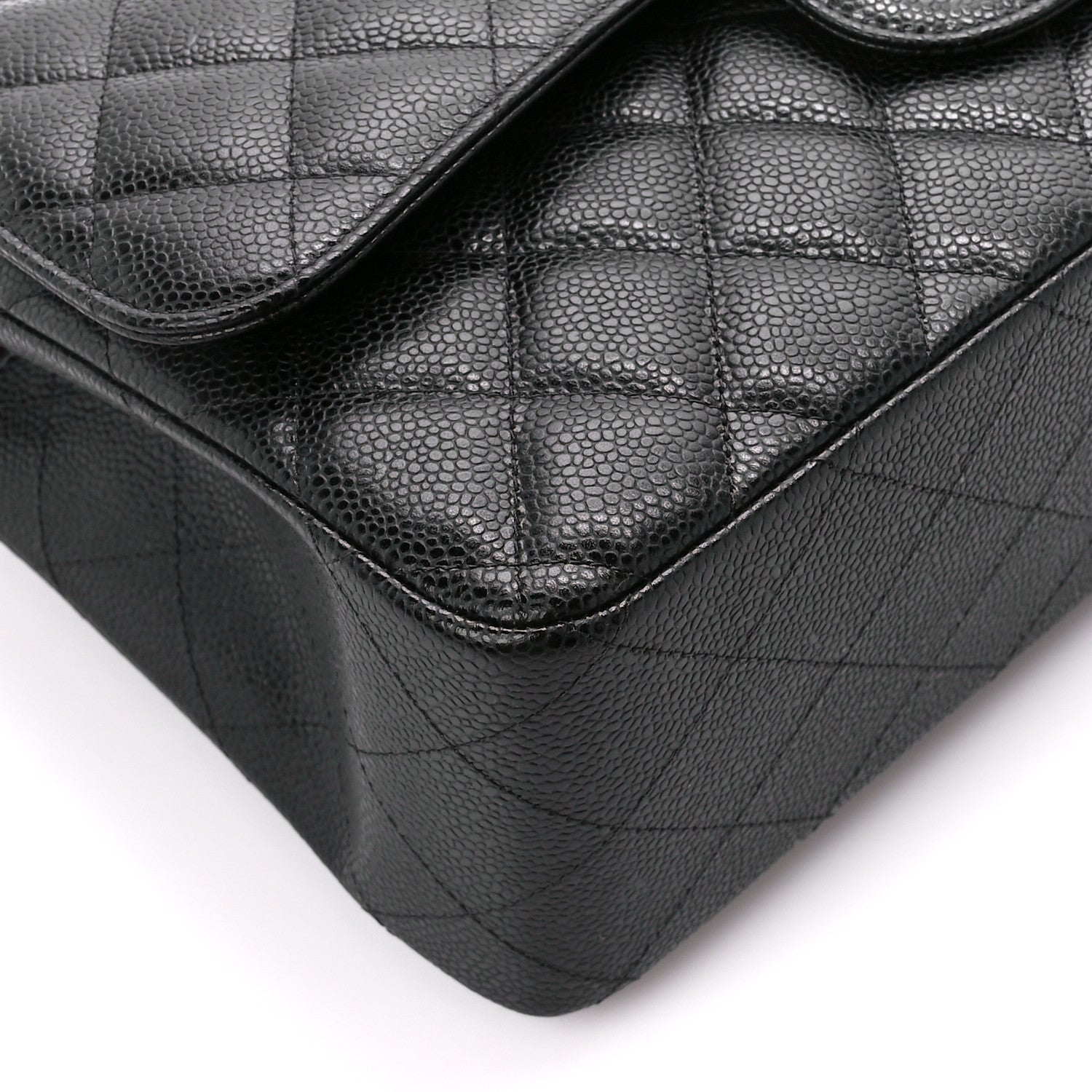 Chanel Caviar Quilted Jumbo Double Flap Black 10 of 12