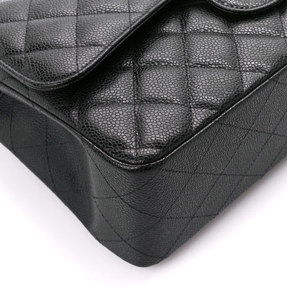 Chanel Caviar Quilted Jumbo Double Flap Black 10 of 12