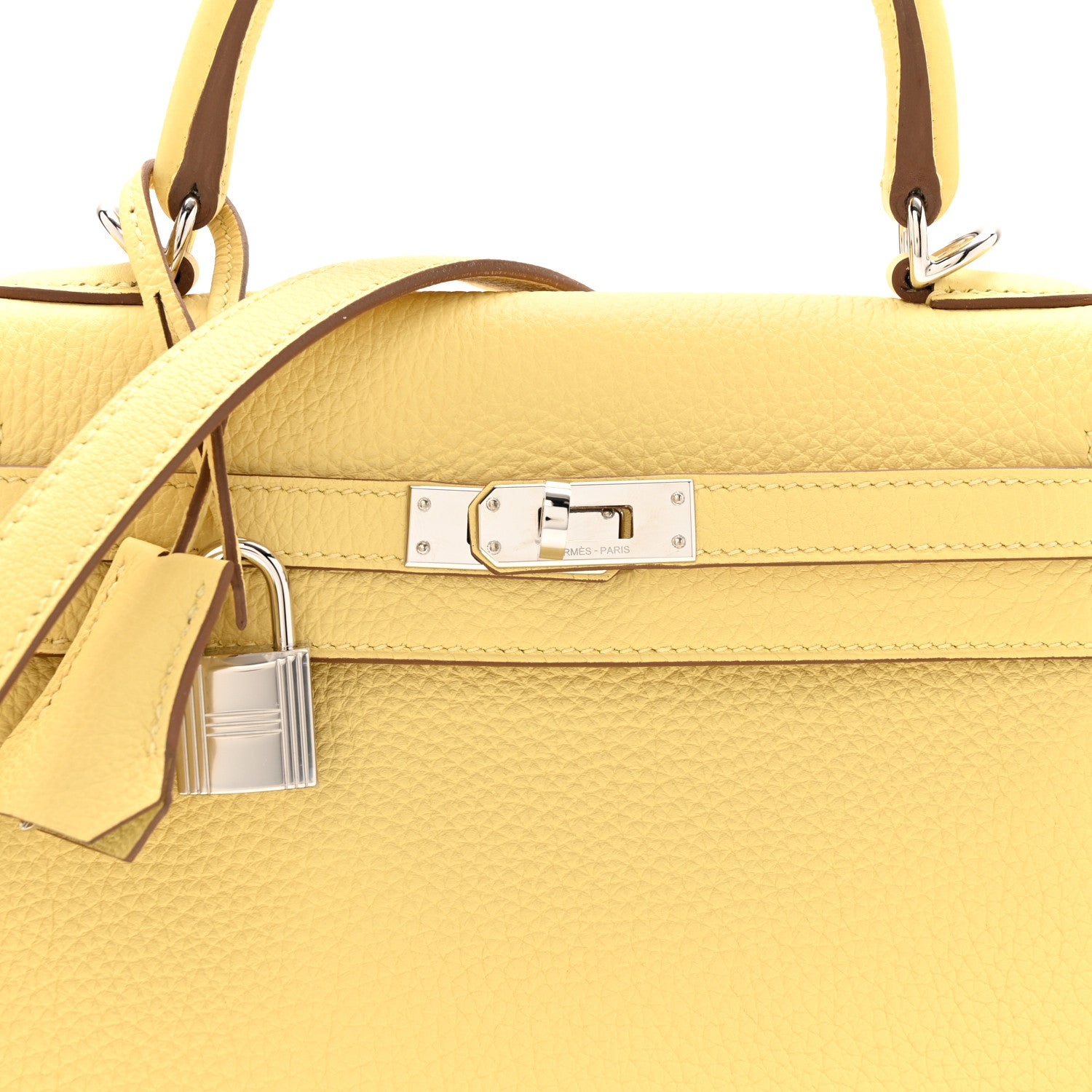 Hermes Togo Kelly Retourne 25 Jaune Poussin 8 of 11