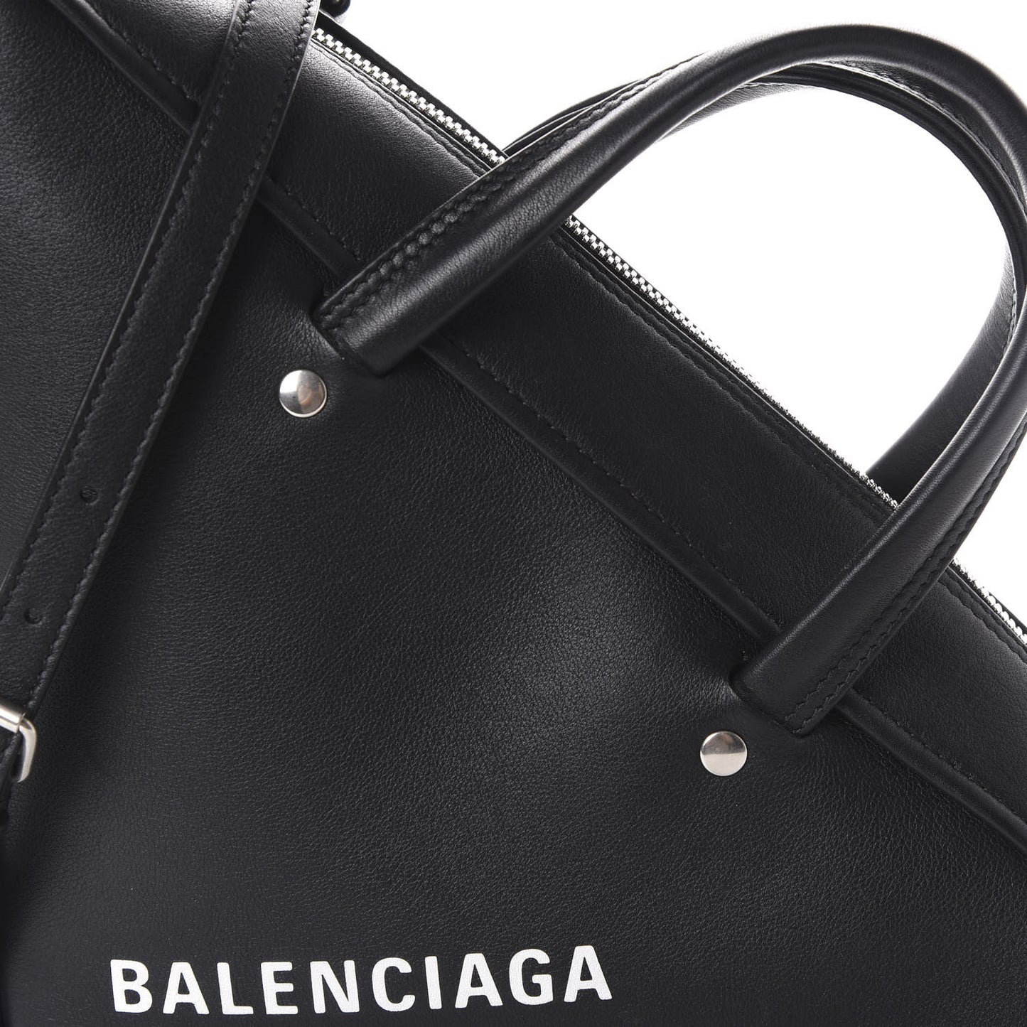 Calfskin S Triangle Duffle Black