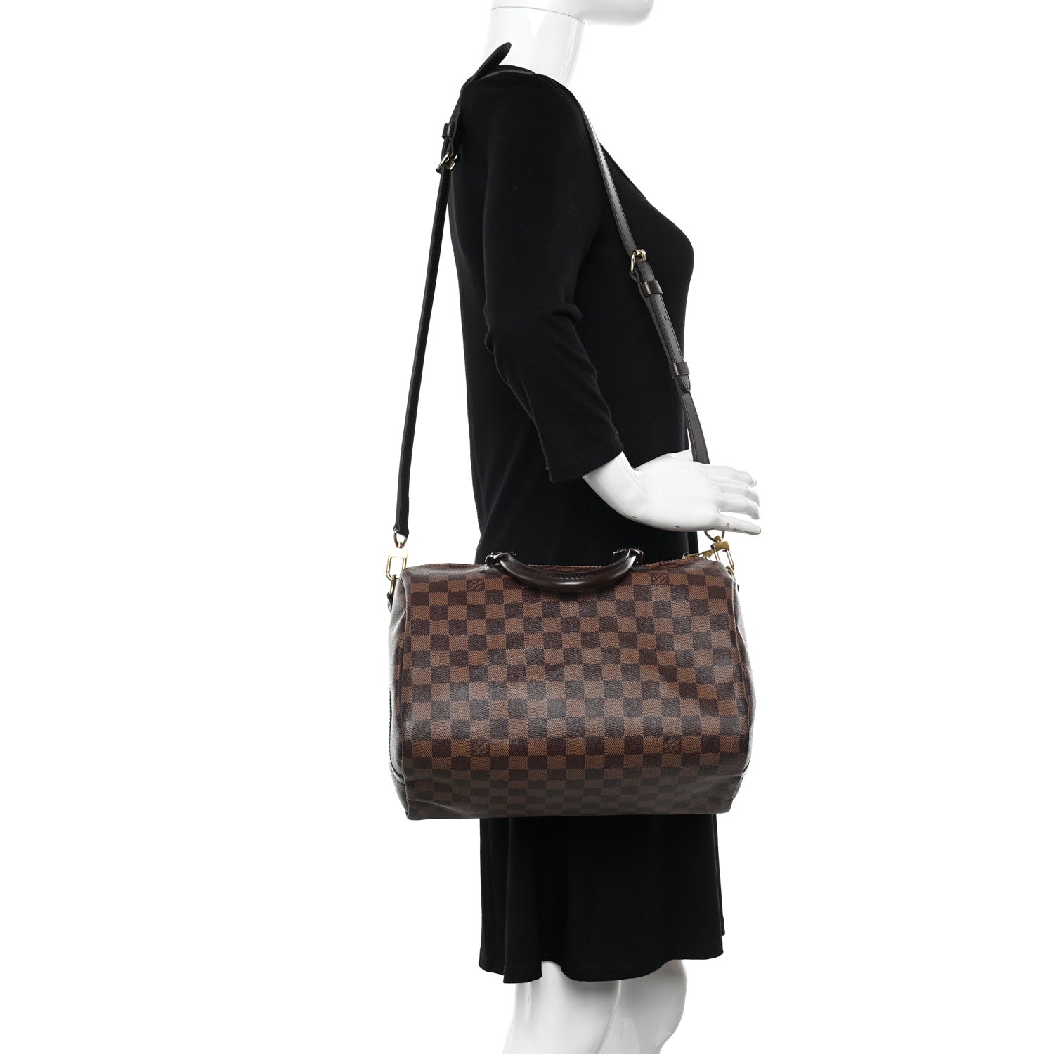 Louis Vuitton Damier Ebene Speedy Bandouliere 30 2 of 15