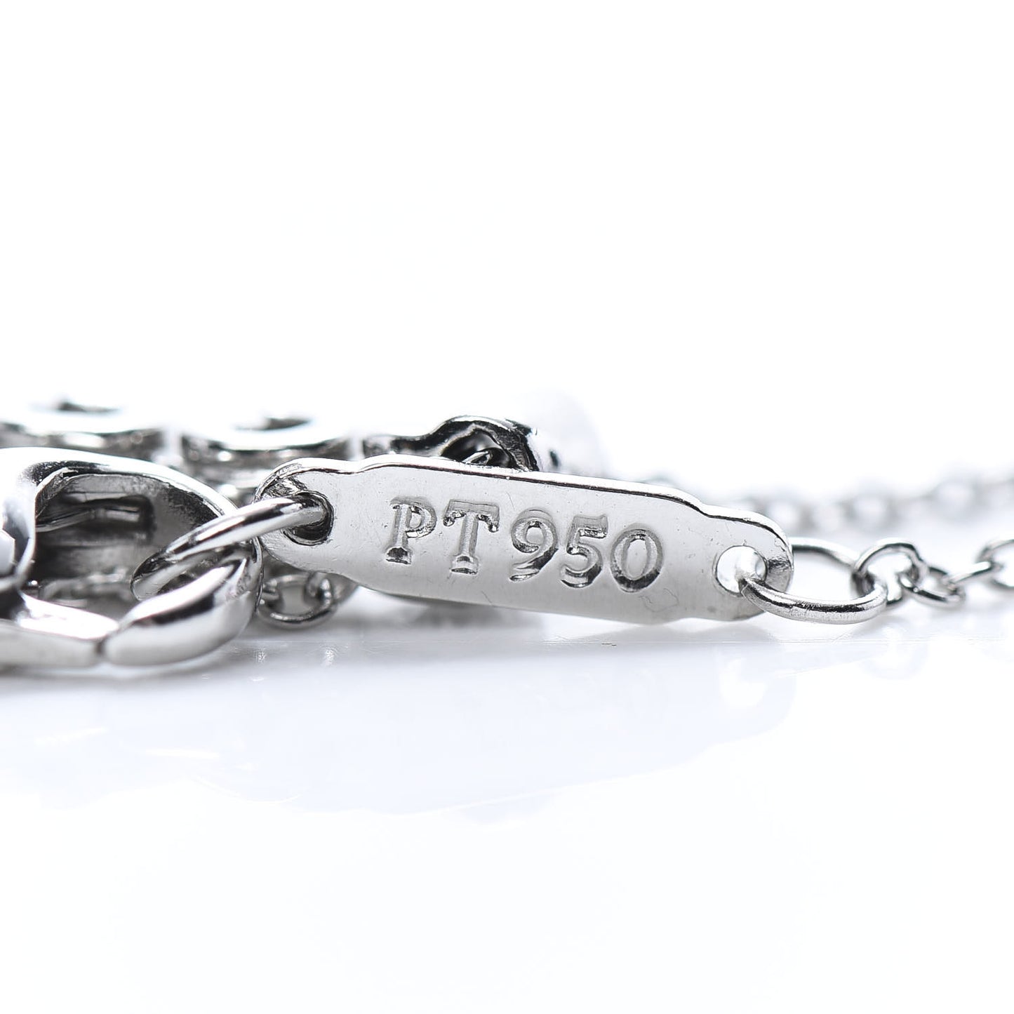 Platinum Diamond Jazz Graduated Drop Pendant Necklace