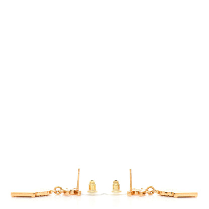Chanel Metal CC Rue Cambon Drop Earrings Gold 3 of 4