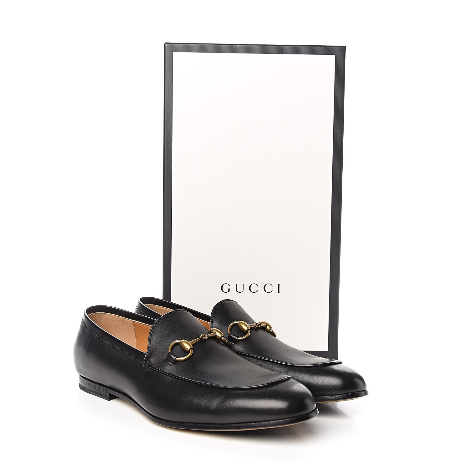 Gucci Calfskin Horsebit Mens Jordaan Loafers 7 Black 9 of 9