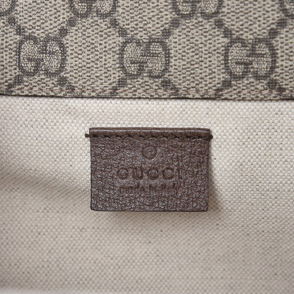 Gucci GG Supreme Monogram Web Neo Vintage Double Flap Messenger Bag Beige New Acero 7 of 9
