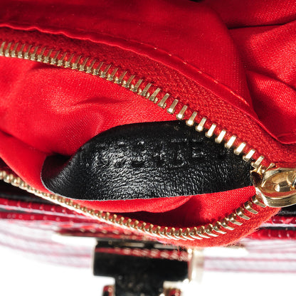 Valentino Garavani Lizard Rockstud Flap Red 8 of 9