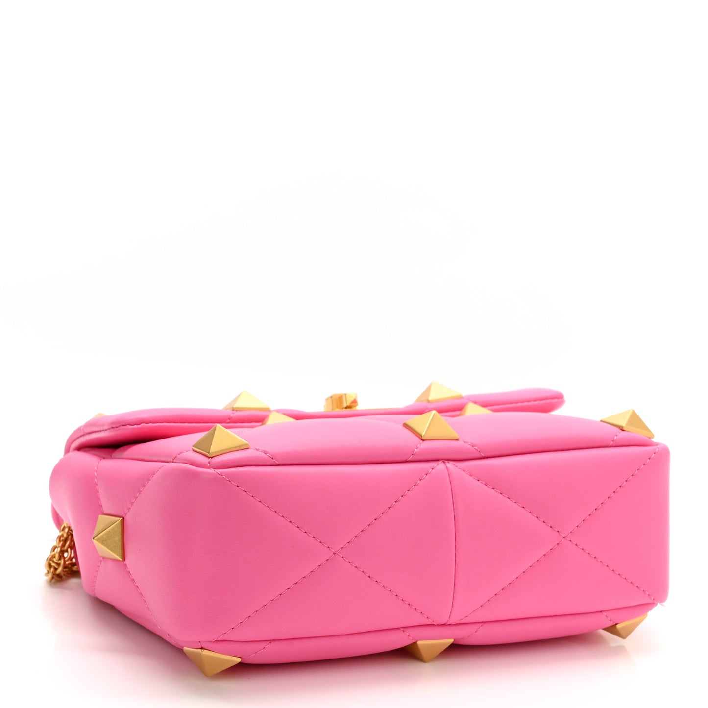 Nappa Medium Roman Stud Shoulder Bag Feminine Pink