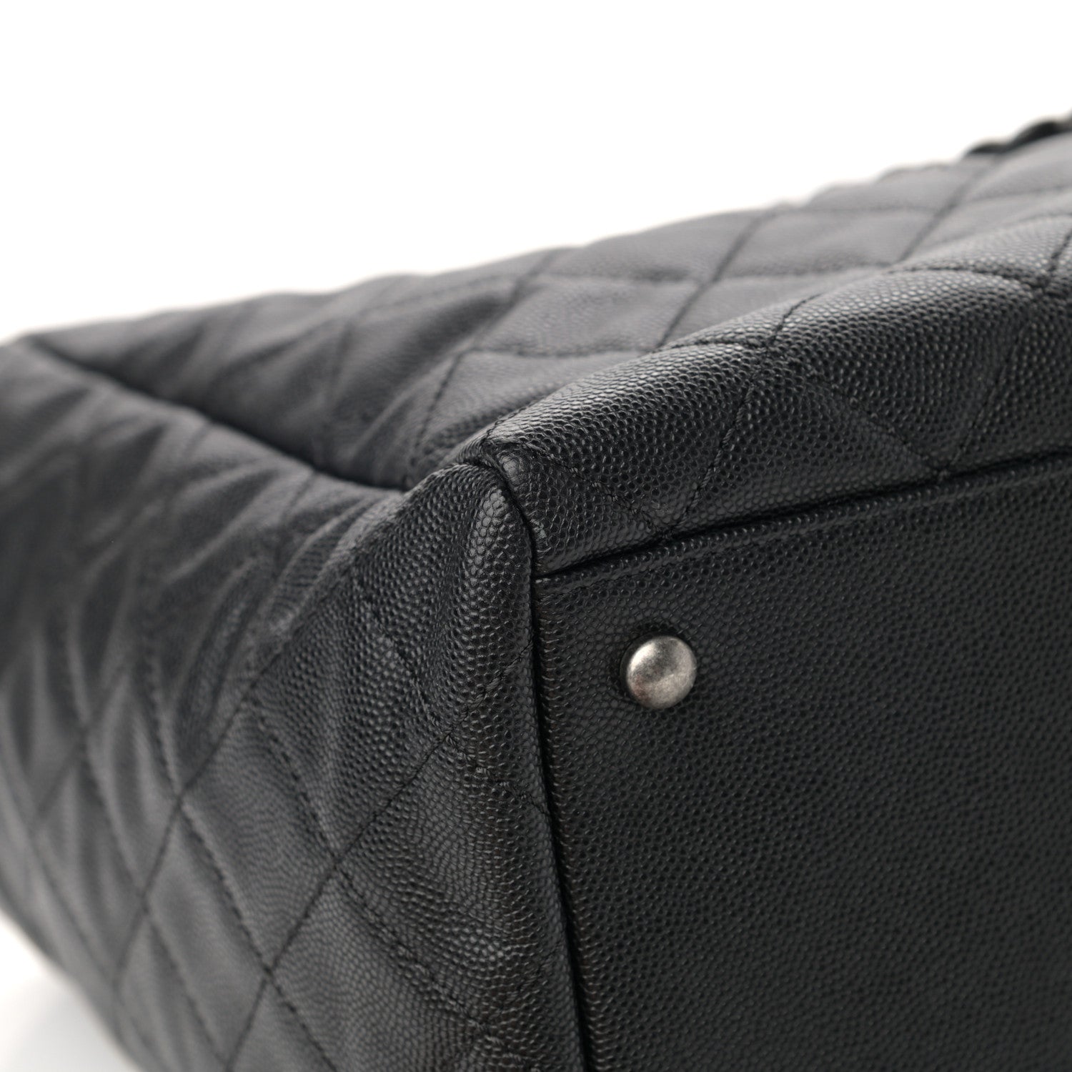 Chanel Caviar Lizard Quilted Large Coco Handle Shopping Tote Black 11 of 14