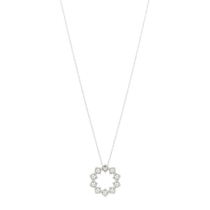 Roberto Coin 18K White Gold Diamond Starburst Pendant Necklace 1 of 5