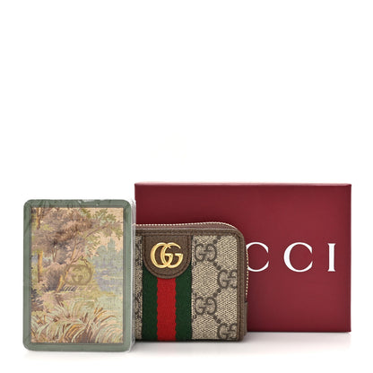 Gucci GG Supreme Monogram Web Ophidia Playing Card Case Beige New Acero 9 of 9