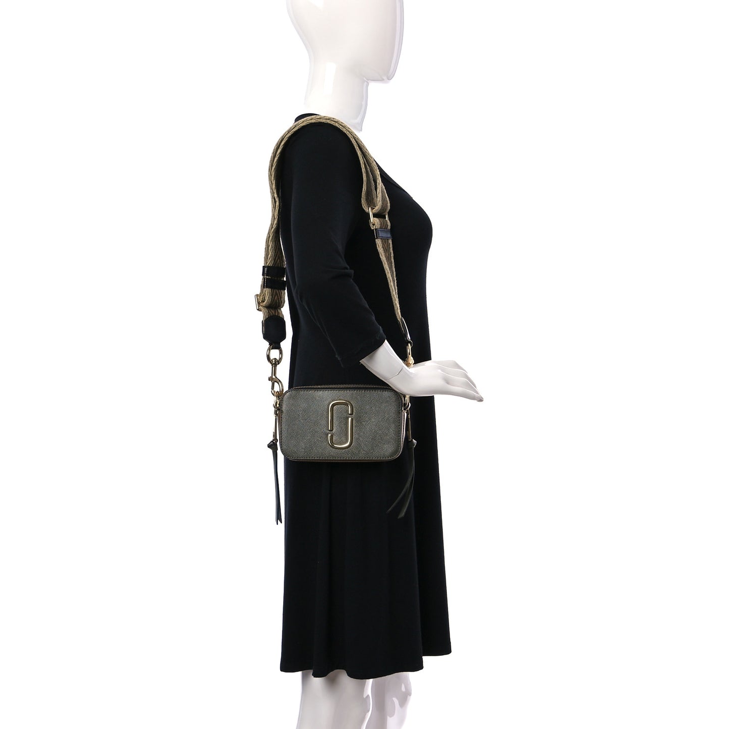 Saffiano Small Snapshot Camera Bag Dark Green