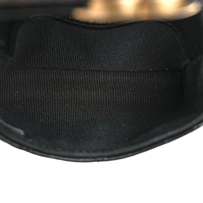Chanel Lambskin Lacquered Metal Quilted Flap Chain Belt Bag Black 5 of 12