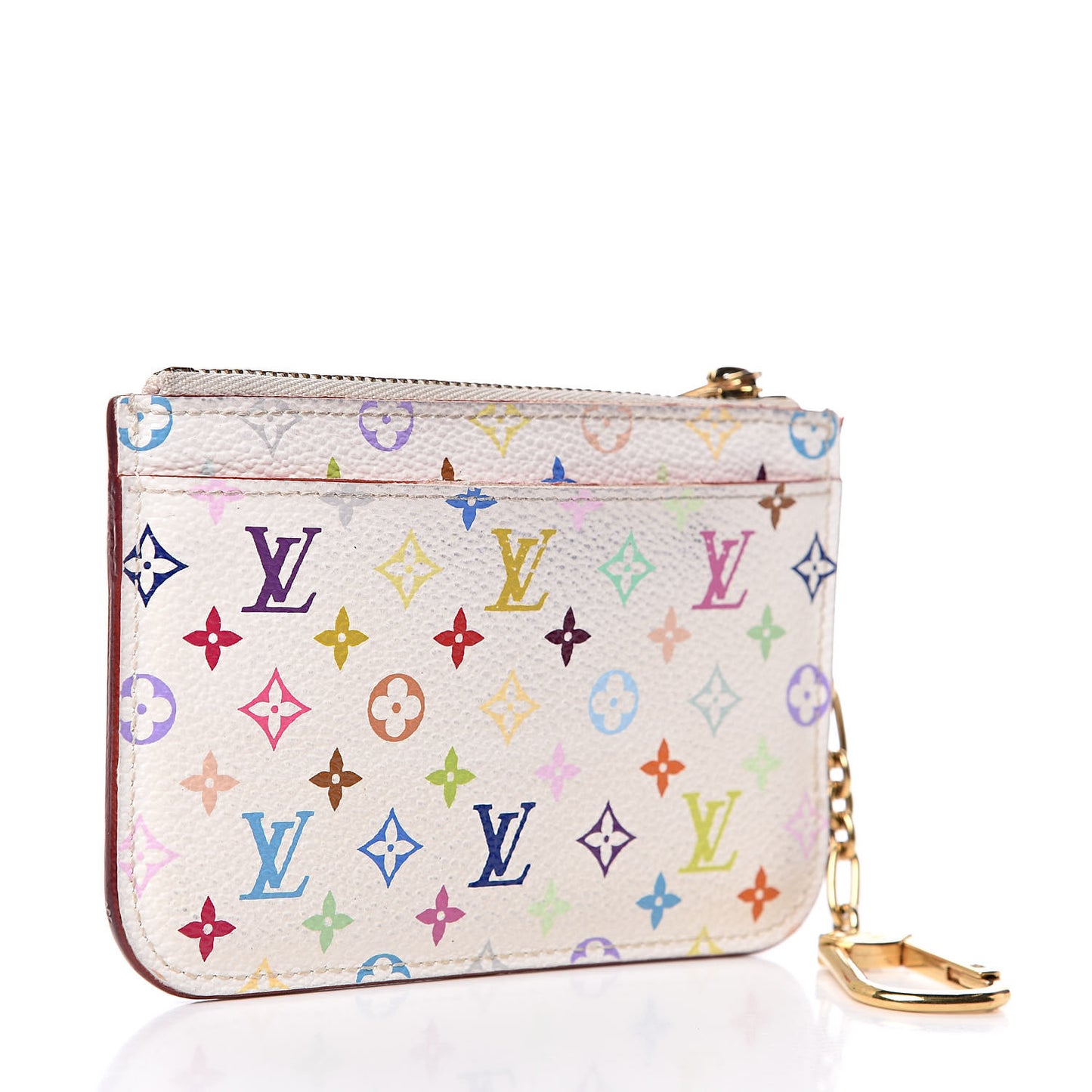 Monogram Multicolor Key Pouch White Litchi