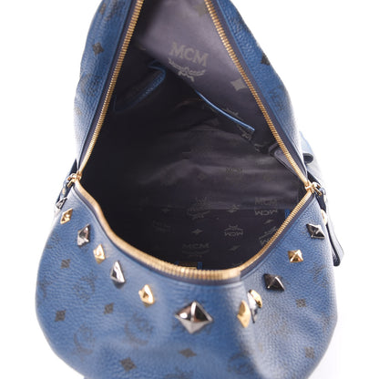 MCM Visetos Studded Medium Stark M Backpack Blue 5 of 18
