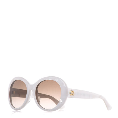 Gucci Round Frame GG Sunglasses White 1 of 7