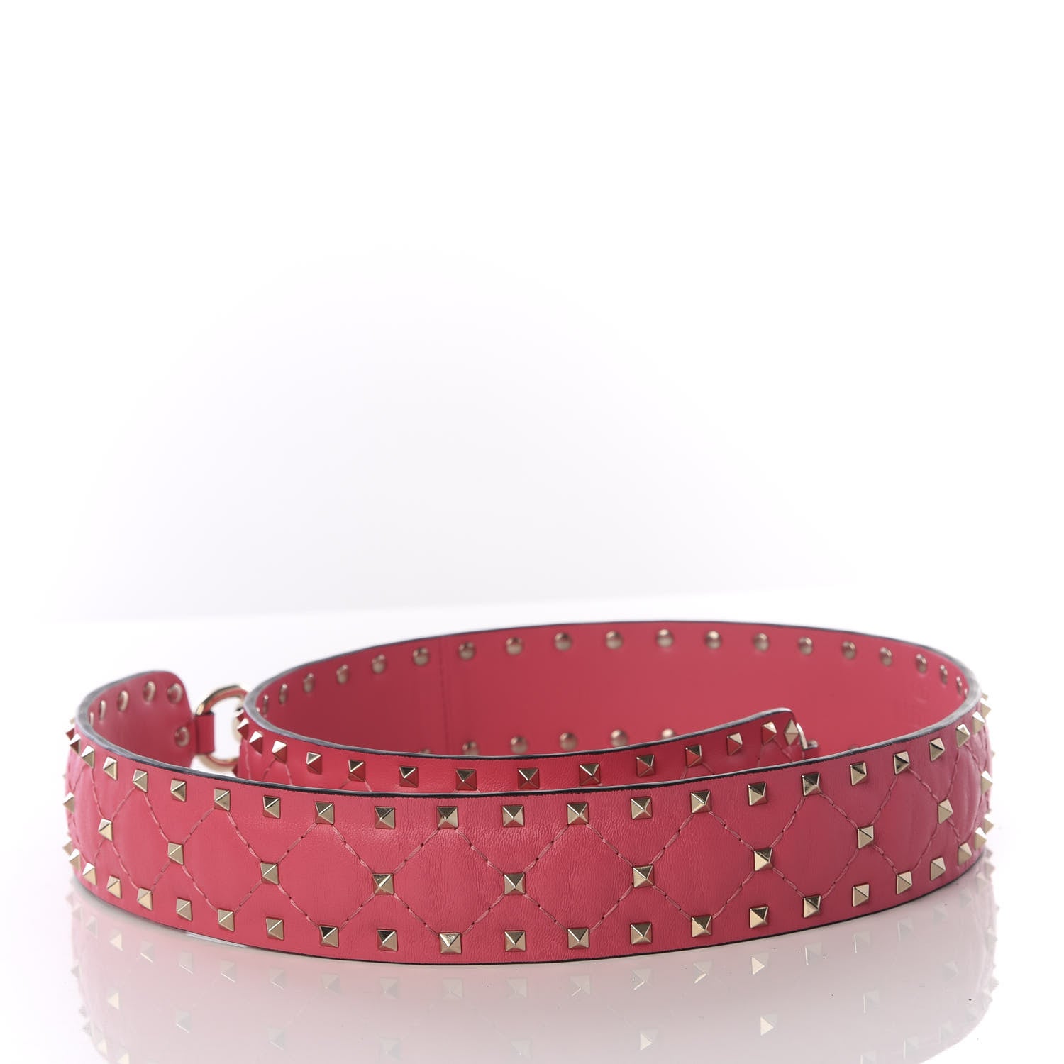 Valentino Garavani Nappa Rockstud Spike Shoulder Strap Shadow Pink 2 of 5