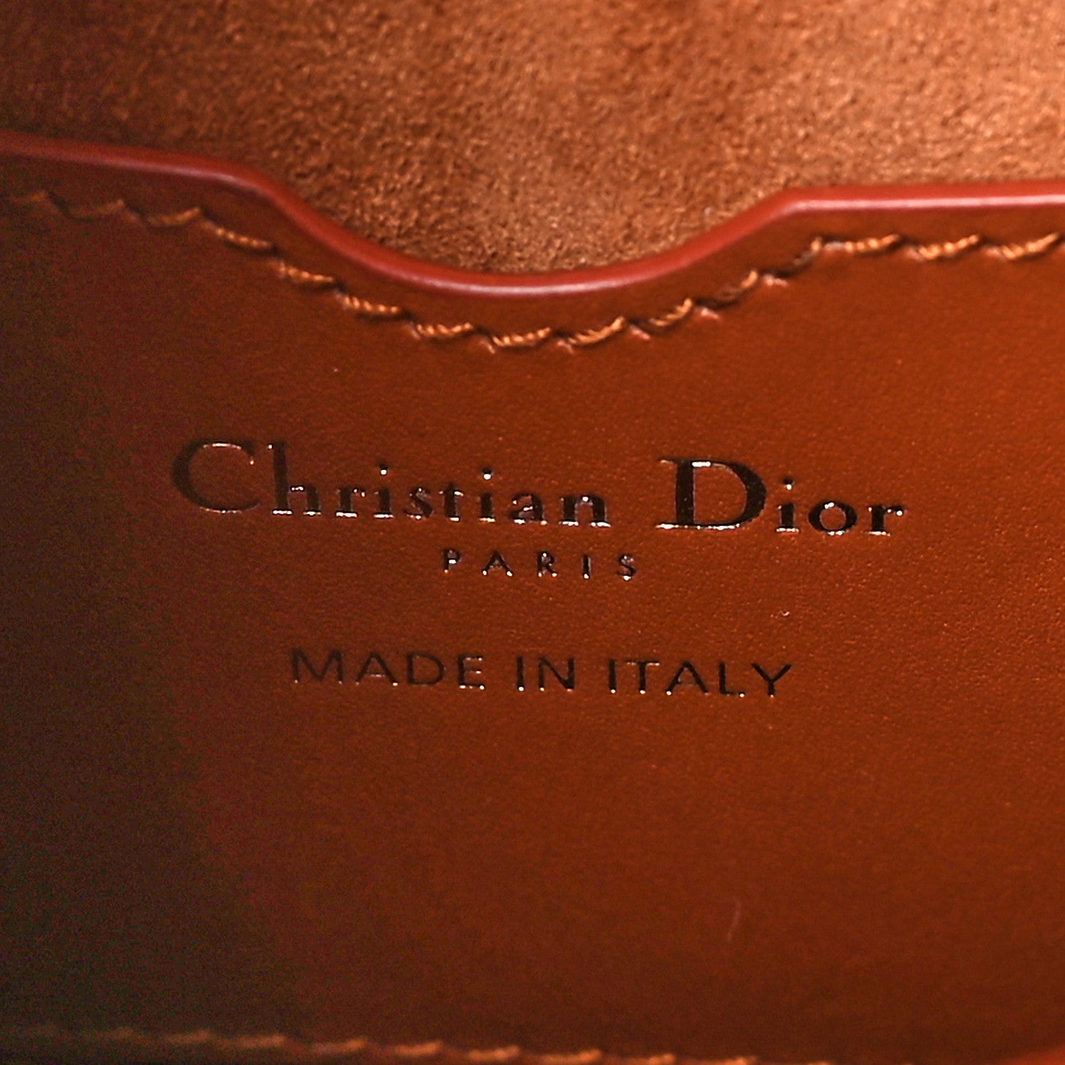 Christian Dior Box Calfskin Medium Bobby Flap Dark Tan 6 of 10