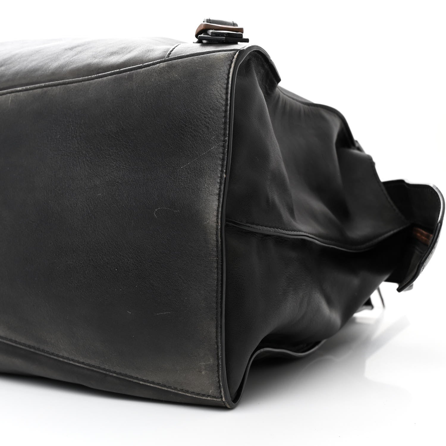Balenciaga Used Calfskin Rust Hardware Large Top Handle Bag Black 9 of 14