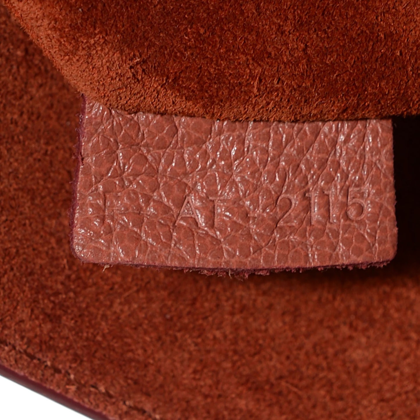 Shiny Grained Calfskin Medium Phantom Luggage Terracotta
