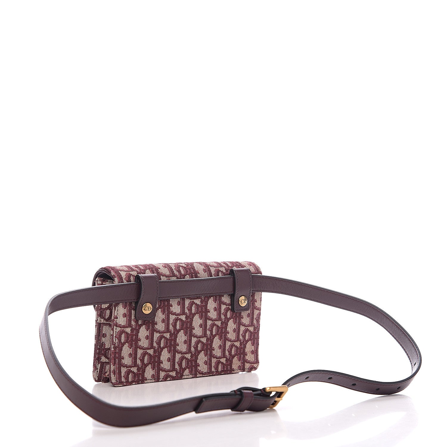 Christian Dior Oblique Saddle Belt Bag Bordeaux 2 of 8