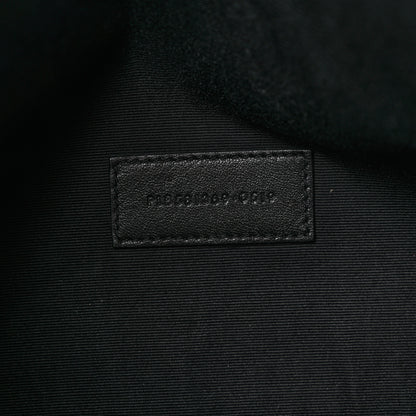 Saint Laurent Linen Canvas Rive Gauche Zipped Pouch Black 6 of 7