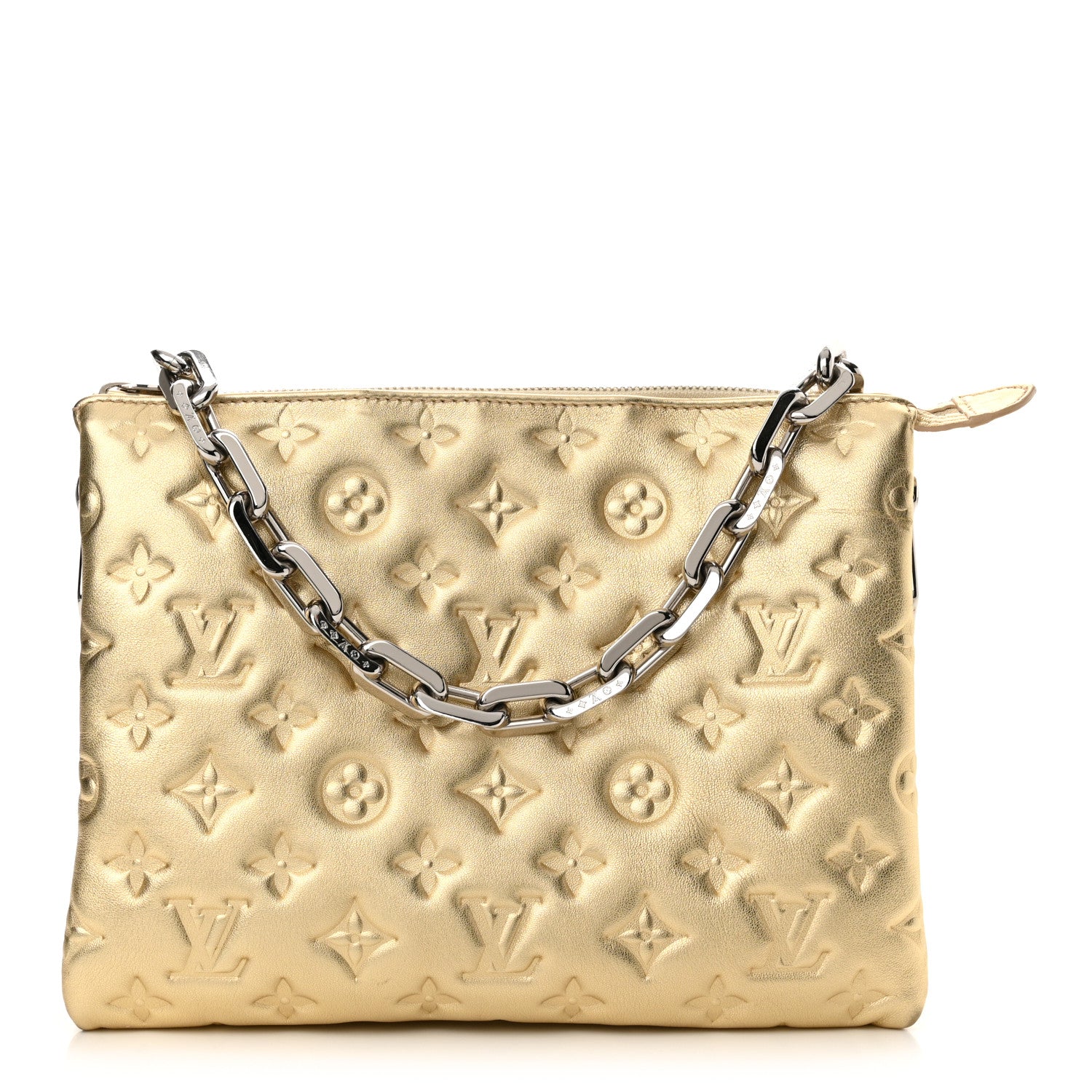 Louis Vuitton Lambskin Embossed Monogram Coussin PM Gold 1 of 10