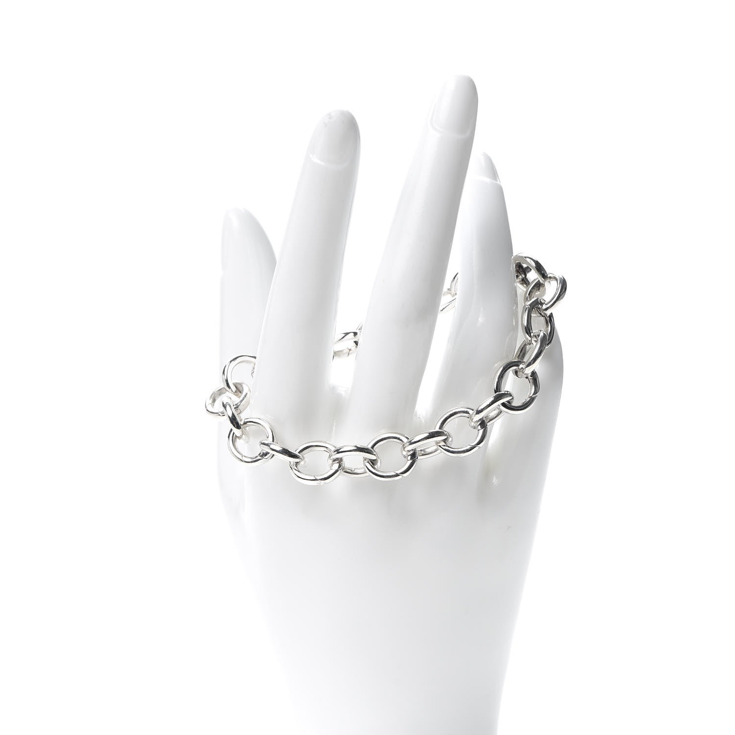 Tiffany Sterling Silver Oval Clasping Link Bracelet 2 of 4