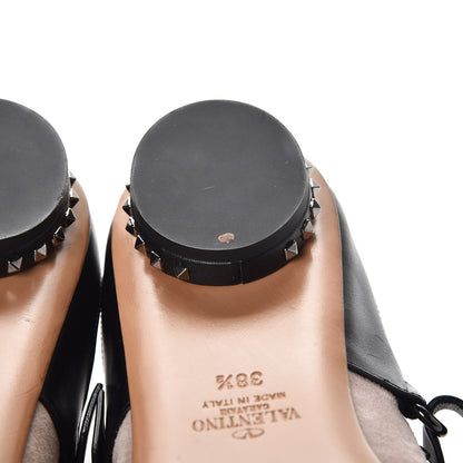 Valentino Garavani Suede Soul Rockstud Strappy Ballerina Flats 38.5 Poudre Black 6 of 11