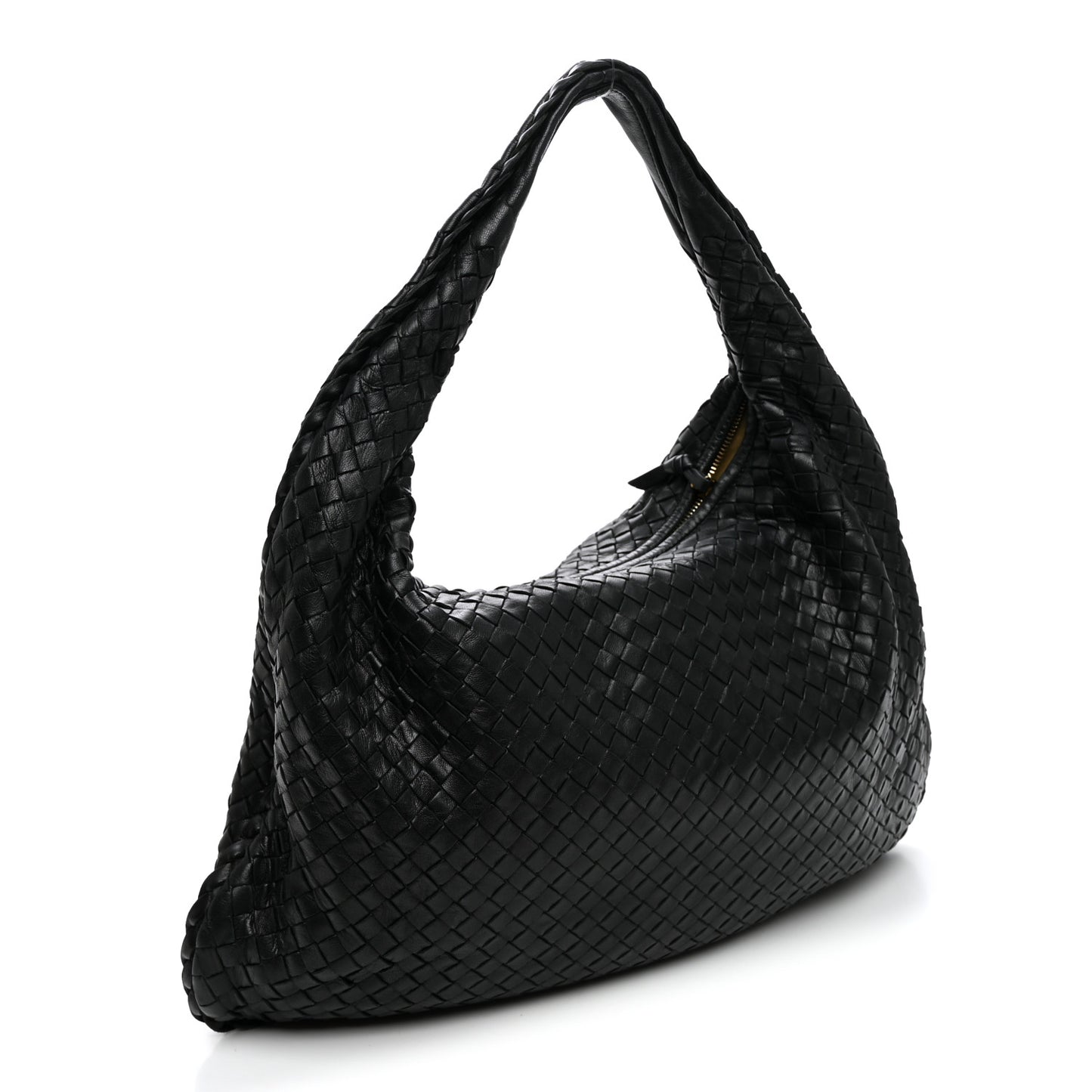 Nappa Intrecciato Large Veneta Hobo Black