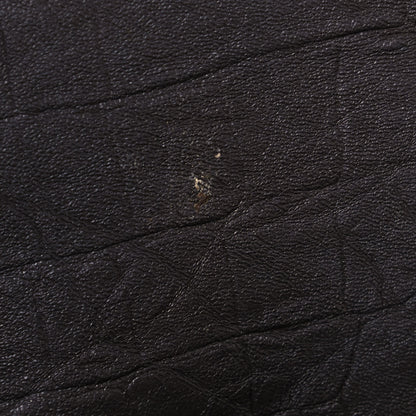 Saint Laurent Calfskin Crocodile Embossed Medium West Hollywood Monogram Fold-Over Grey 13 of 17