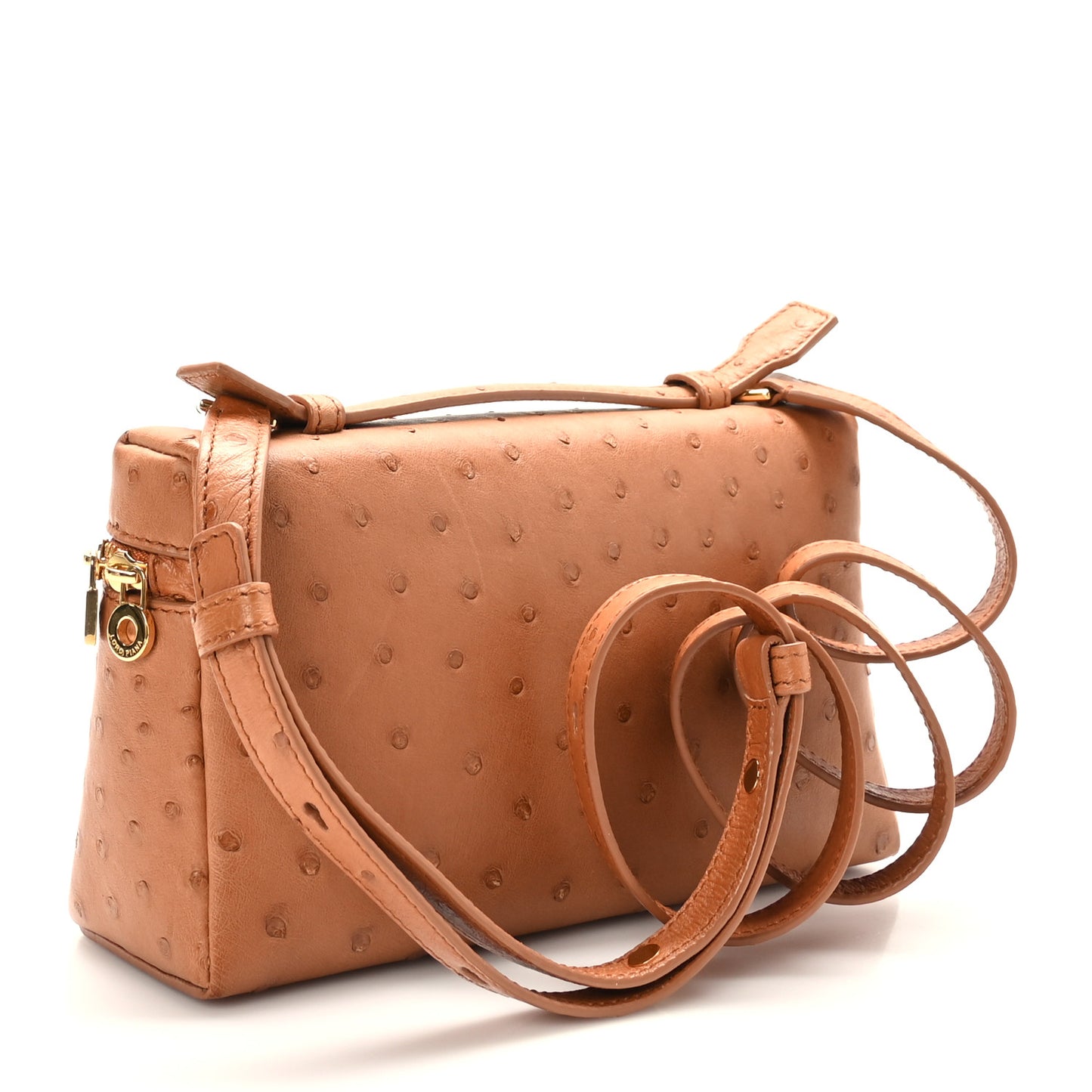 Ostrich L19 Extra Pocket Pouch Cognac