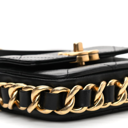 Chanel Calfskin Quilted Mini Framing Chain Bag Black 8 of 9