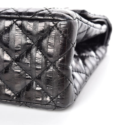 Chanel Metallic Calfskin Striped 2.55 Reissue 226 Flap Black 6 of 11