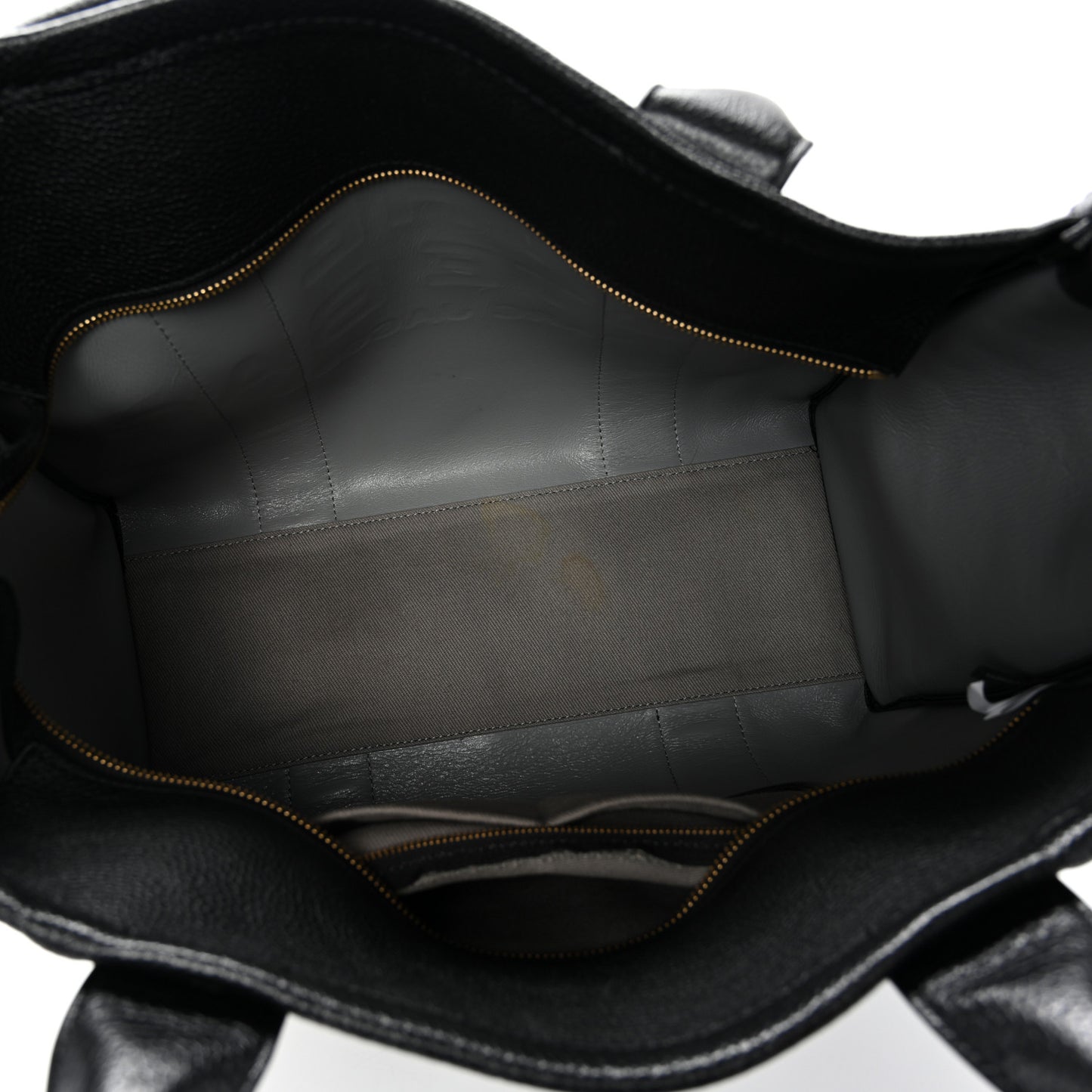 Grained Calfskin Large The Tote Bag Black