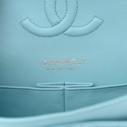 Chanel Lambskin Quilted Medium Double Flap Light Blue 6 of 11