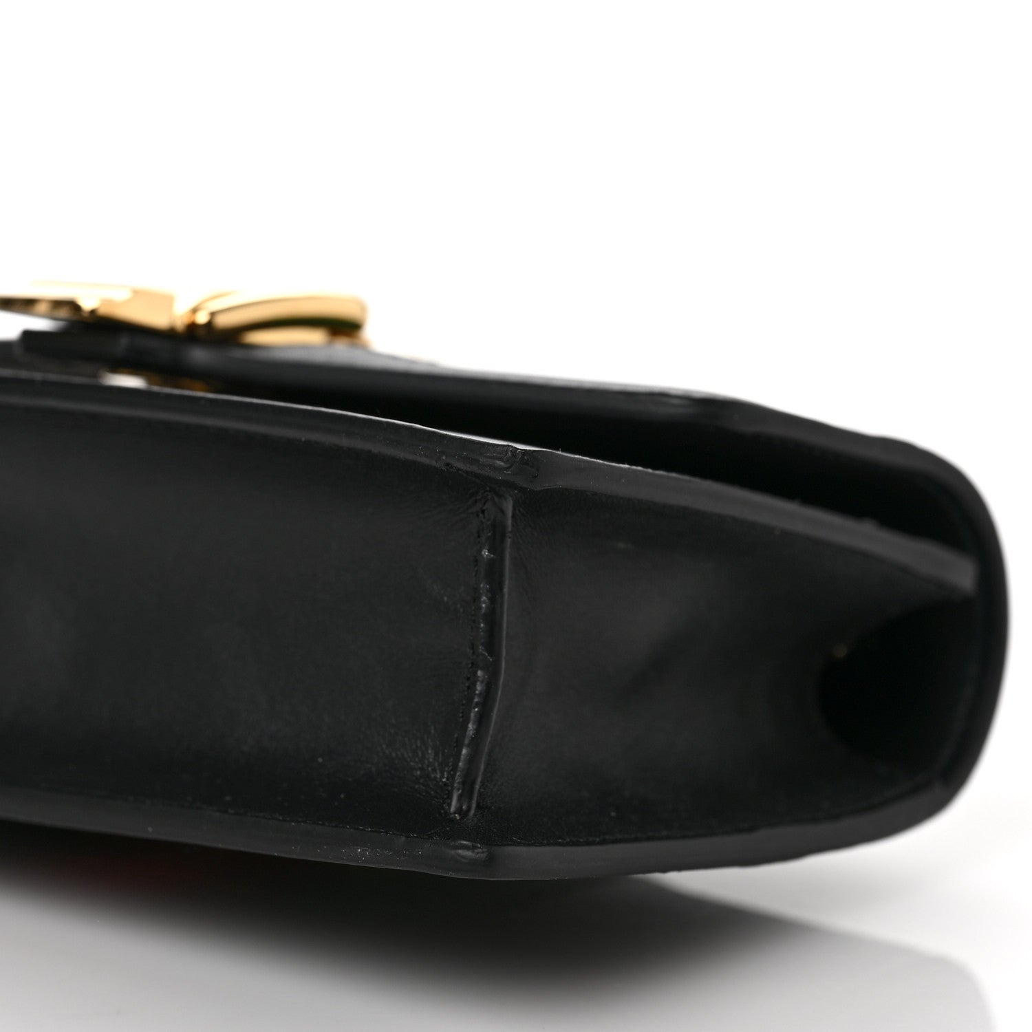 Gucci Calfskin Super Mini Sylvie Chain Shoulder Bag Black 8 of 8