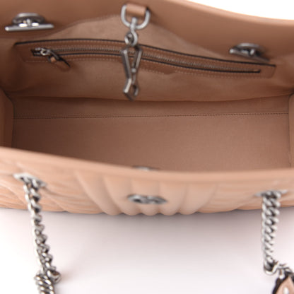 Gucci Calfskin Matelasse Aria Medium GG Marmont Shoulder Tote Camelia 5 of 9