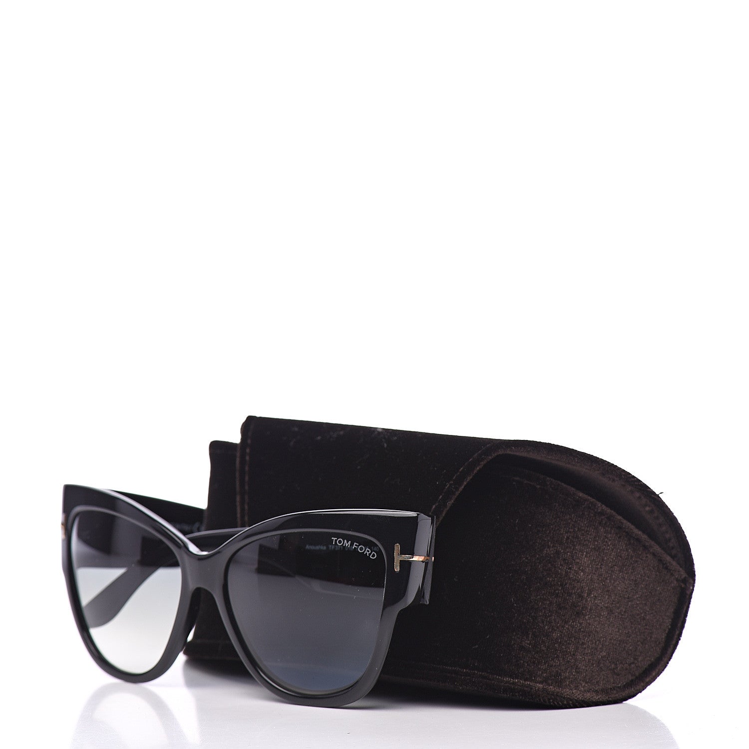 Tom Ford Acetate Anoushka Cat Eye Sunglasses TF371 Black 8 of 8