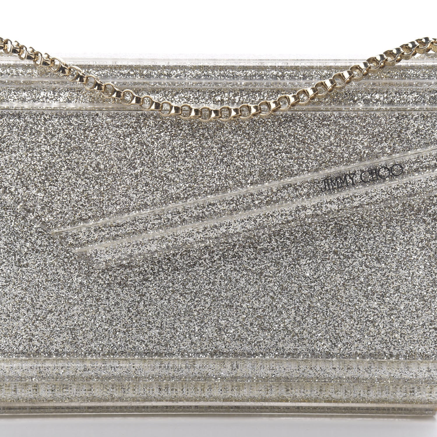 Jimmy Choo Acrylic Glitter Candy Clutch Champagne 8 of 10